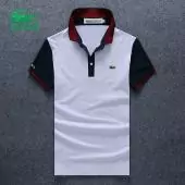 best lacoste t-shirt cheap polo sport color block blanc rouge